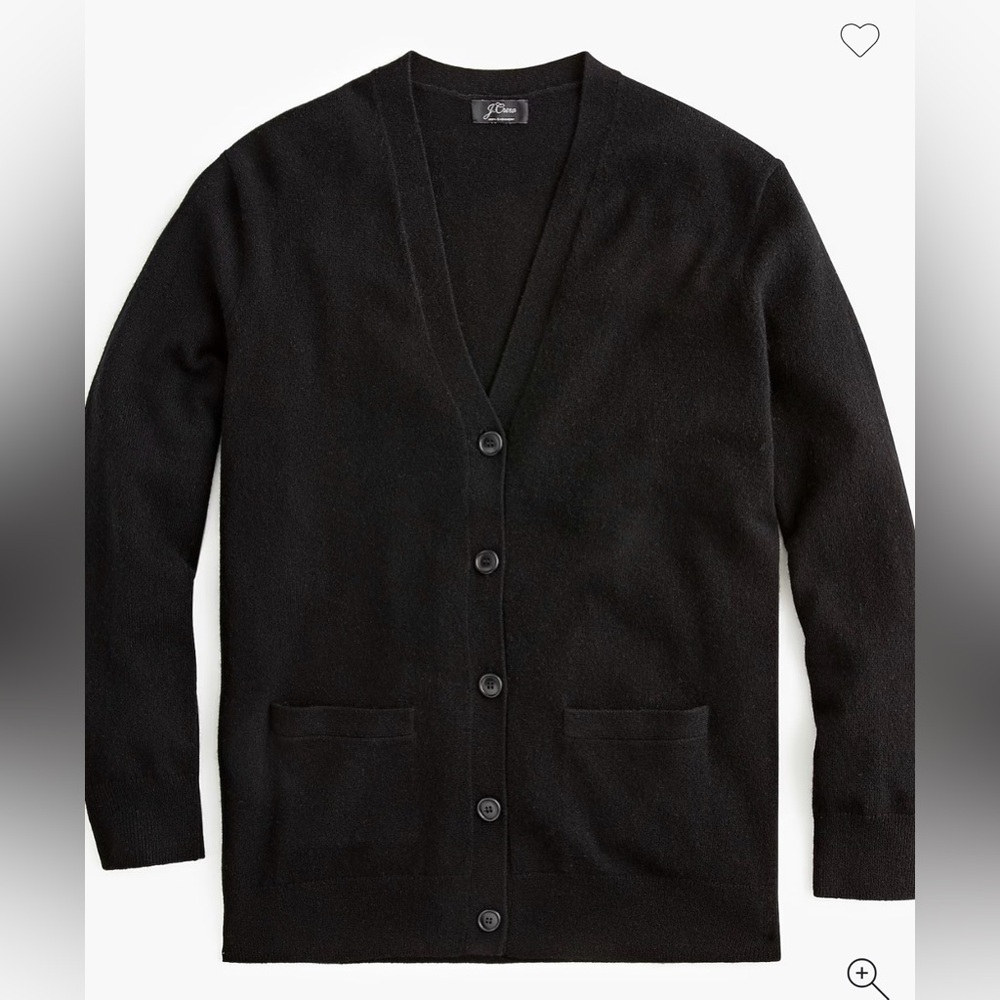J Crew V Neck Boyfriend Cardigan in 100% Cashmere